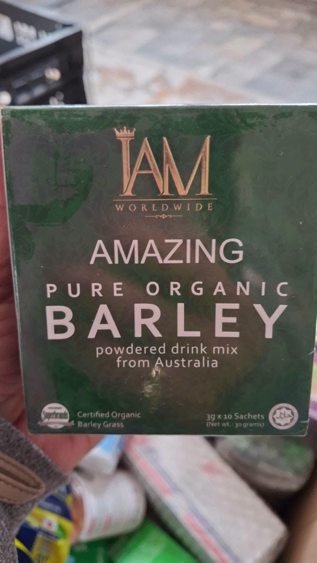 Iam Amazing Pure Organic Barley Powder Drink 30g