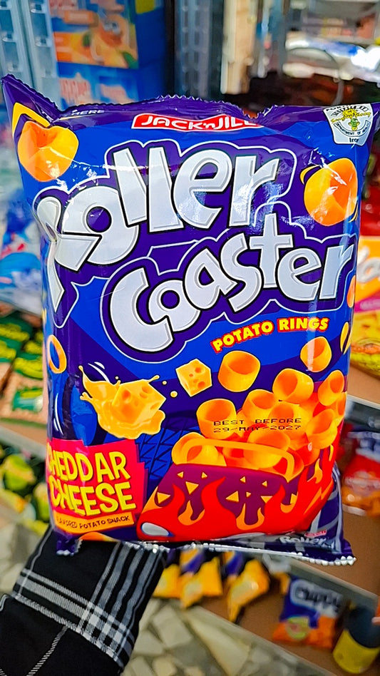 Roller Coaster Potato Rings Cheddar Cheese 85g